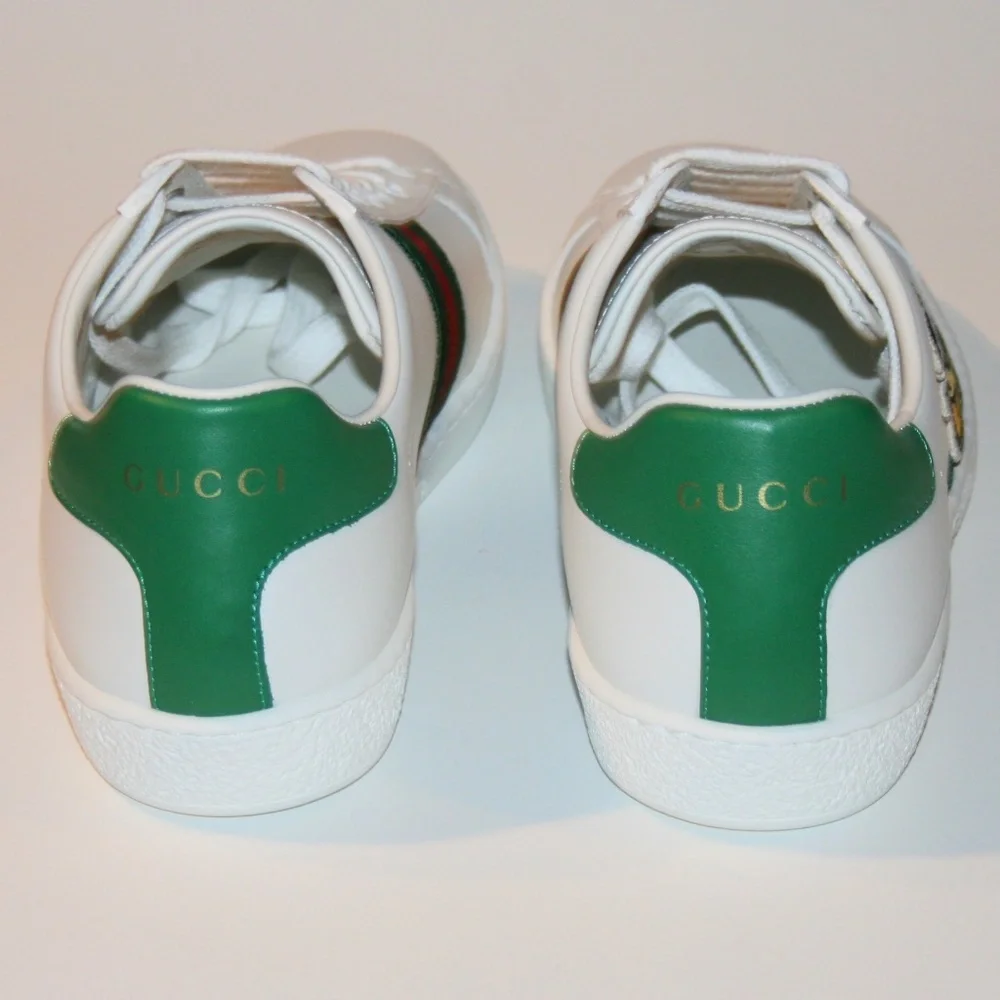 Gucci x Disney Women's Ace Donald Duck Patch Green/Red Web Sneakers Shoes - Picture 5 of 6
